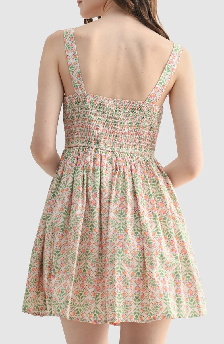 Lush Fit and Flare Mini Dress, Alternate, color, Pink Multi