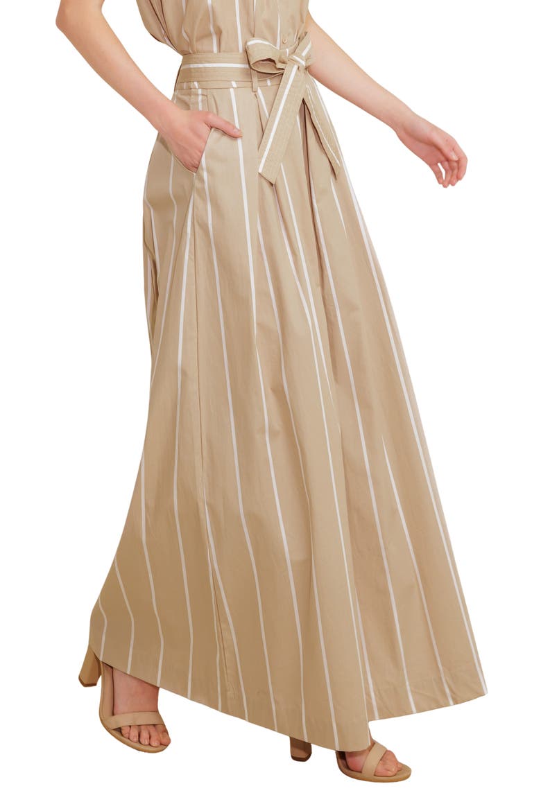 Striped Pant, Alternate, color, TAUPE/ WHITE