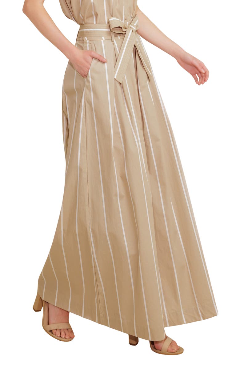 FREEMARKET Striped Pant, Alternate, color, Taupe/ White