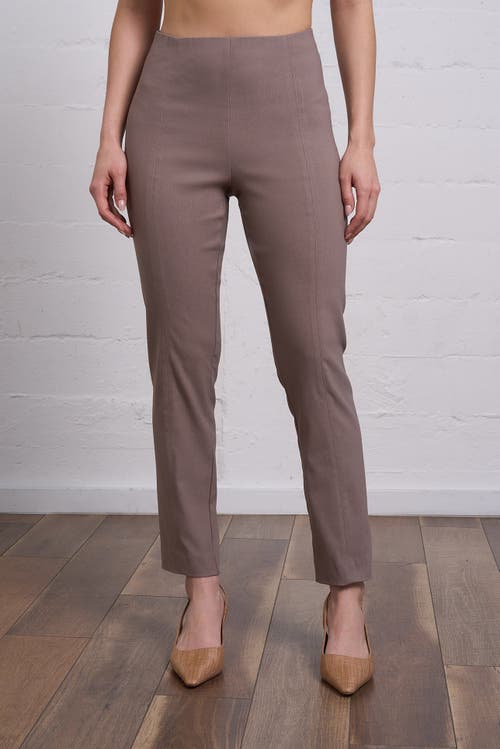 Franne Golde Slim Ankle Stretch Magic Pant In Brown