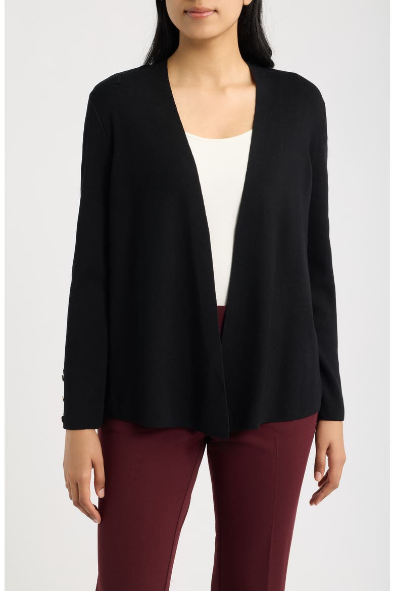 Side Slit Cardigan, Main, color, ANNE BLACK