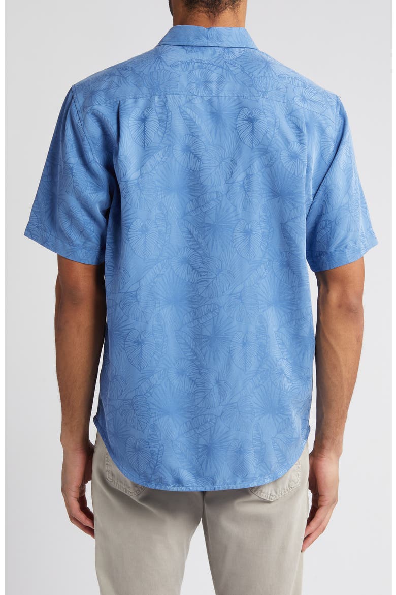 Coconut Point Keep it Frondly IslandZone® Short Sleeve Performance Button-Up Shirt, Alternate, color, BRIGHT COBALT