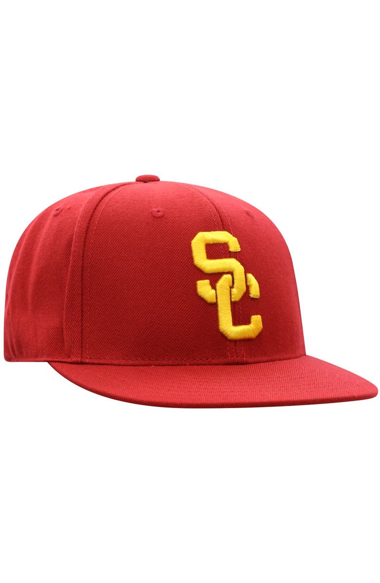 TOP OF THE WORLD Men's Top of the World Cardinal USC Trojans Team Color Fitted Hat, Alternate, color, Cardinal