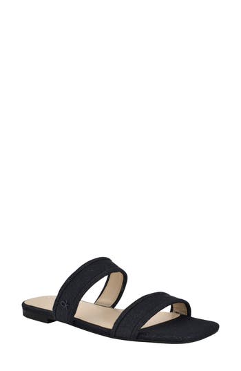 Calvin Klein Felisa Two-strap Sandal In Black