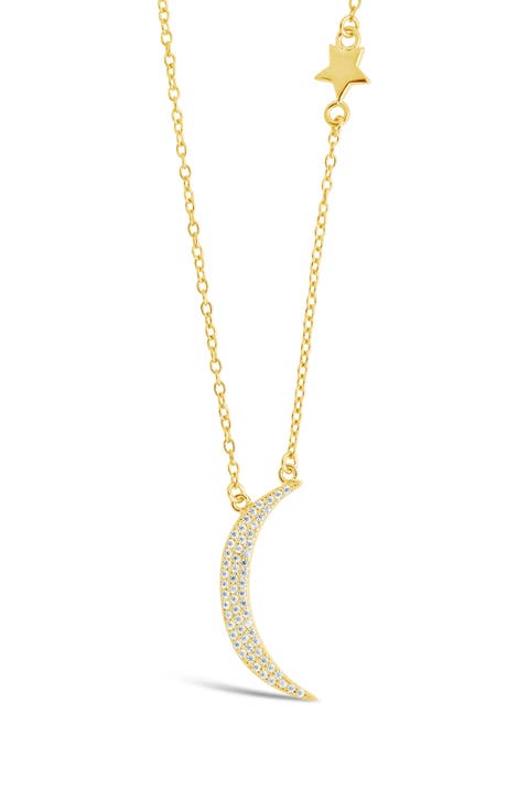 Crescent Moon Pendant Necklace