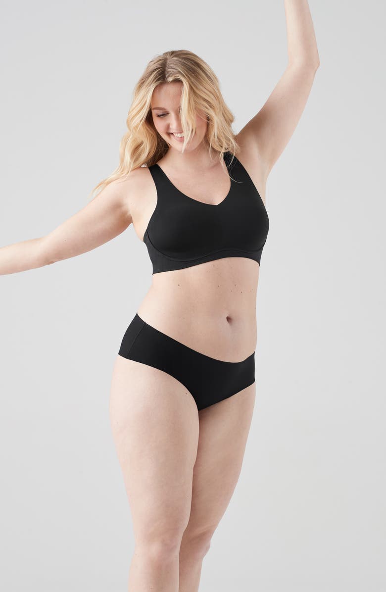 True & Co True Body Lift V-Neck Soft Form Band Bra, Alternate, color,