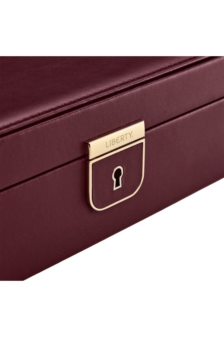 X LIBERTY Medium Jewelry Box, Alternate, color, Burgundy