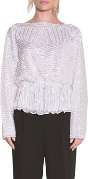 Endless Rose Sequin Peplum Top