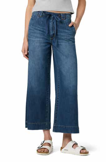 Joe's Tie Front Ankle Wide Leg Jeans