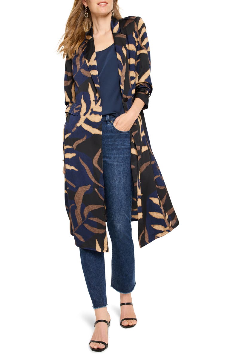 NIC+ZOE Frayed Ankle Demi Bootcut Jeans, Alternate, color, Marine