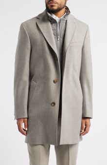 Delroy Wool Topcoat with Removable Bib