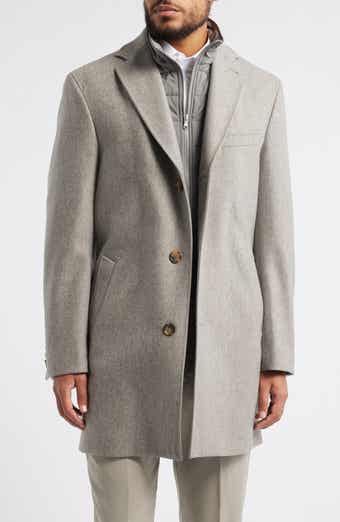 Delroy Wool Topcoat with Removable Bib