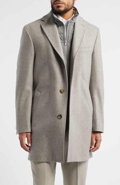 Delroy Wool Topcoat with Removable Bib