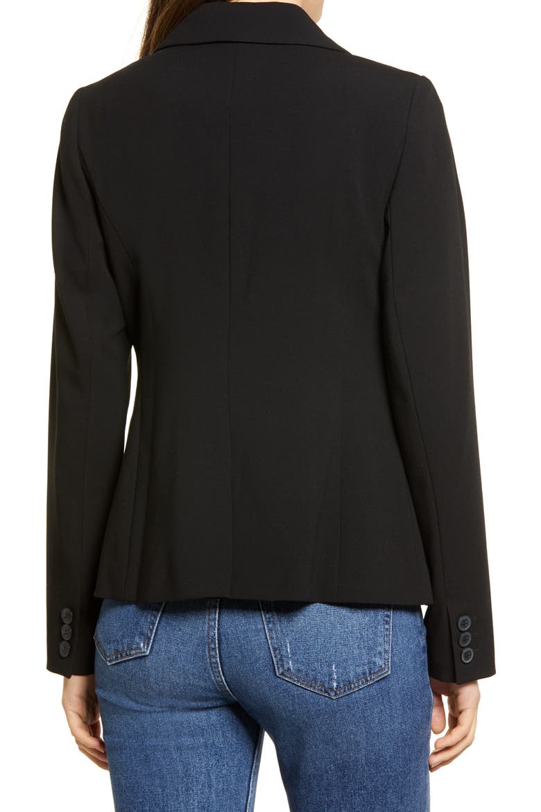 Twill Blazer, Alternate, color, BLACK