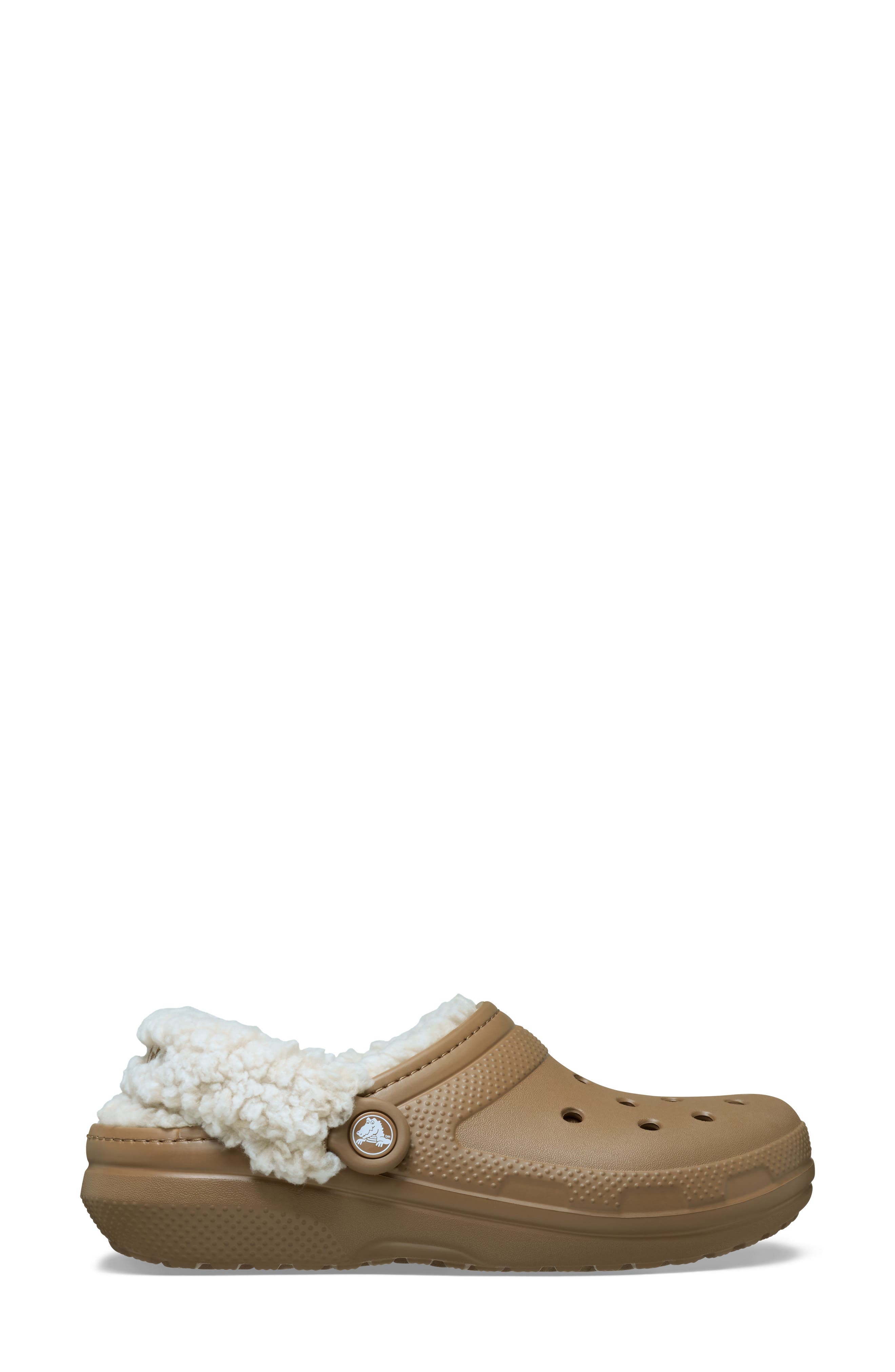 CROCS Classic Fleece Lined Clog, Alternate, color, Sepia