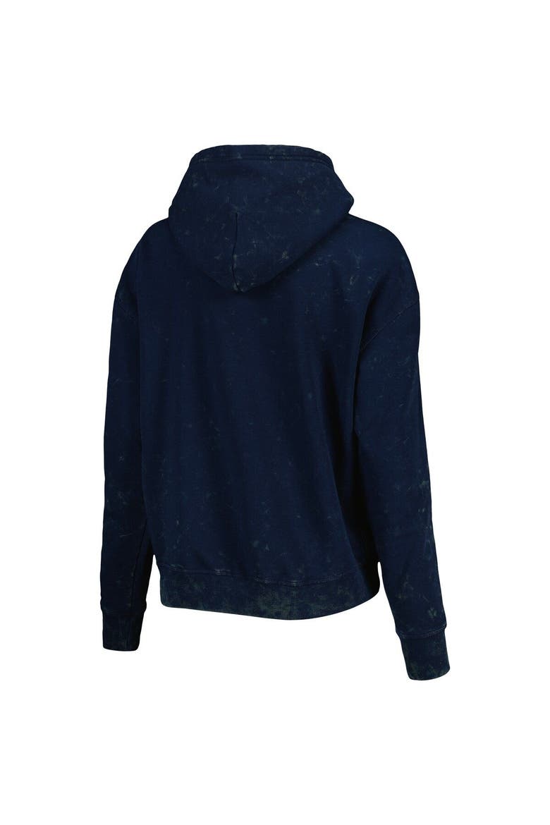 Women's The Wild Collective Navy New York Yankees Marble Pullover Hoodie, Alternate, color, Navy