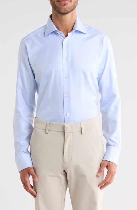 Slim Fit Houndstooth Twill Shirt