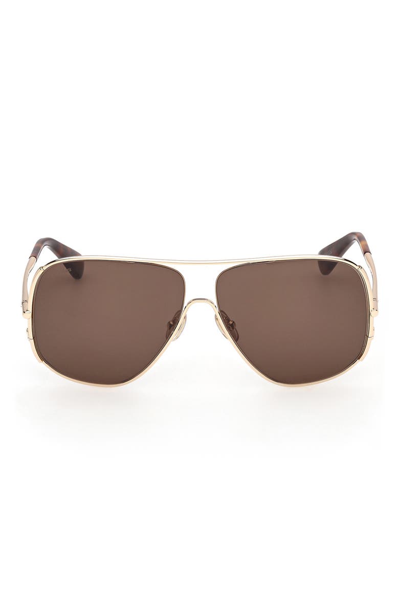 60mm Pilot Sunglasses, Main, color, GOLD / BLONDE HAVANA / BROWN