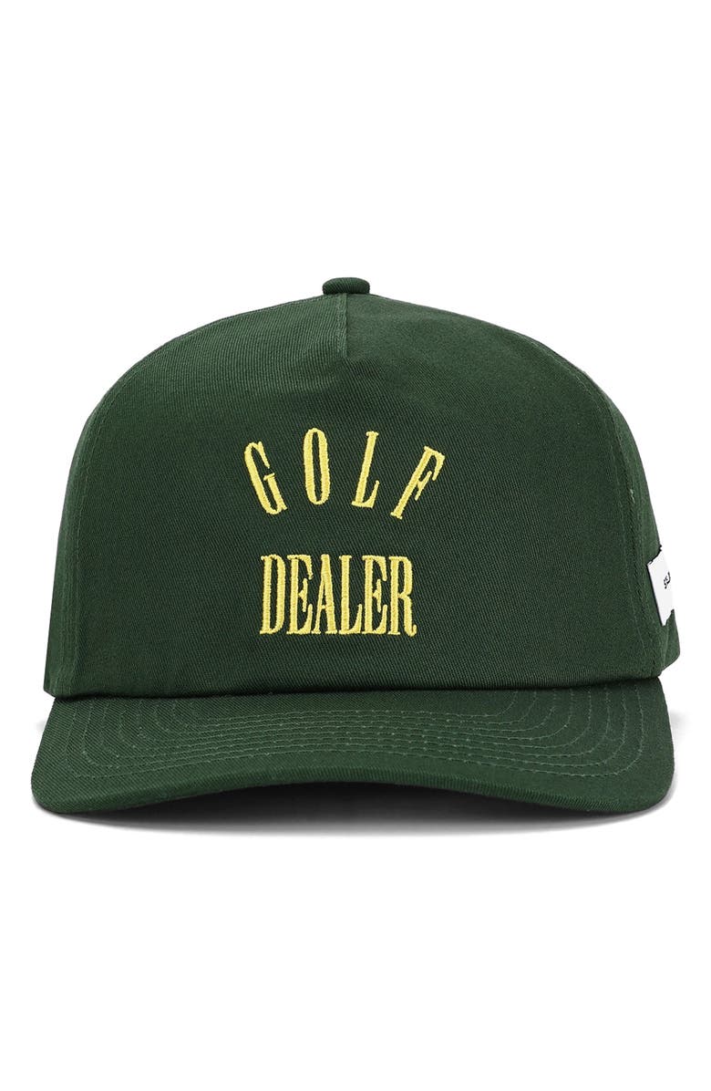 STUDENTS Golf Dealer Embroidered Cotton Baseball Cap, Main, color, Forest