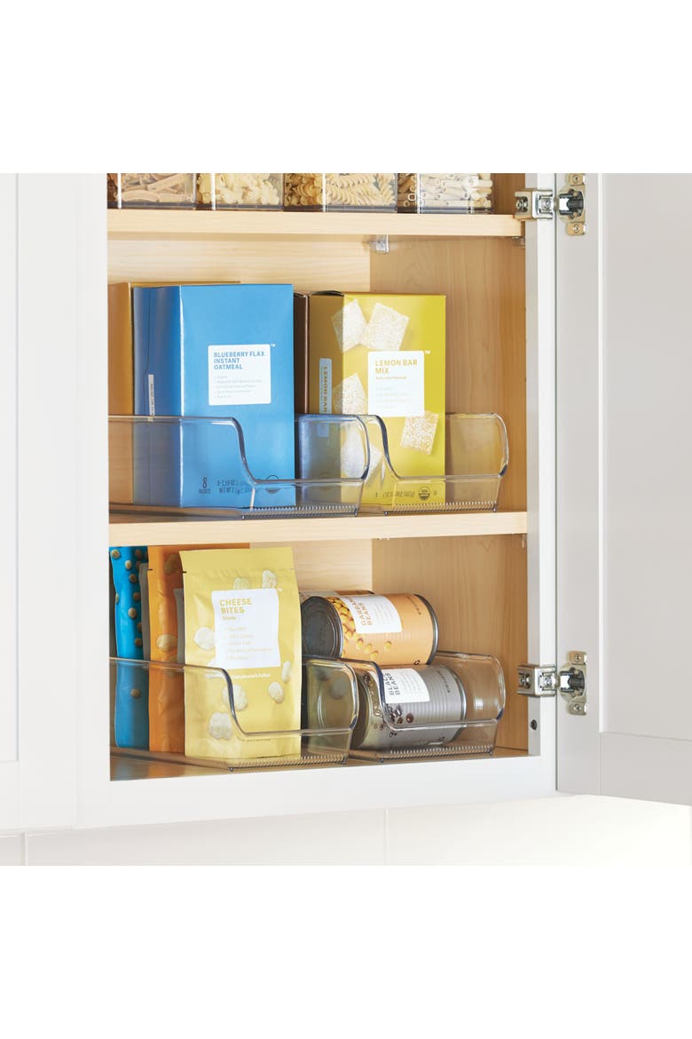 Pantry Bin for Kitchen or Cabinet Storage - Set of 4 - Clear, Alternate, color, Clear