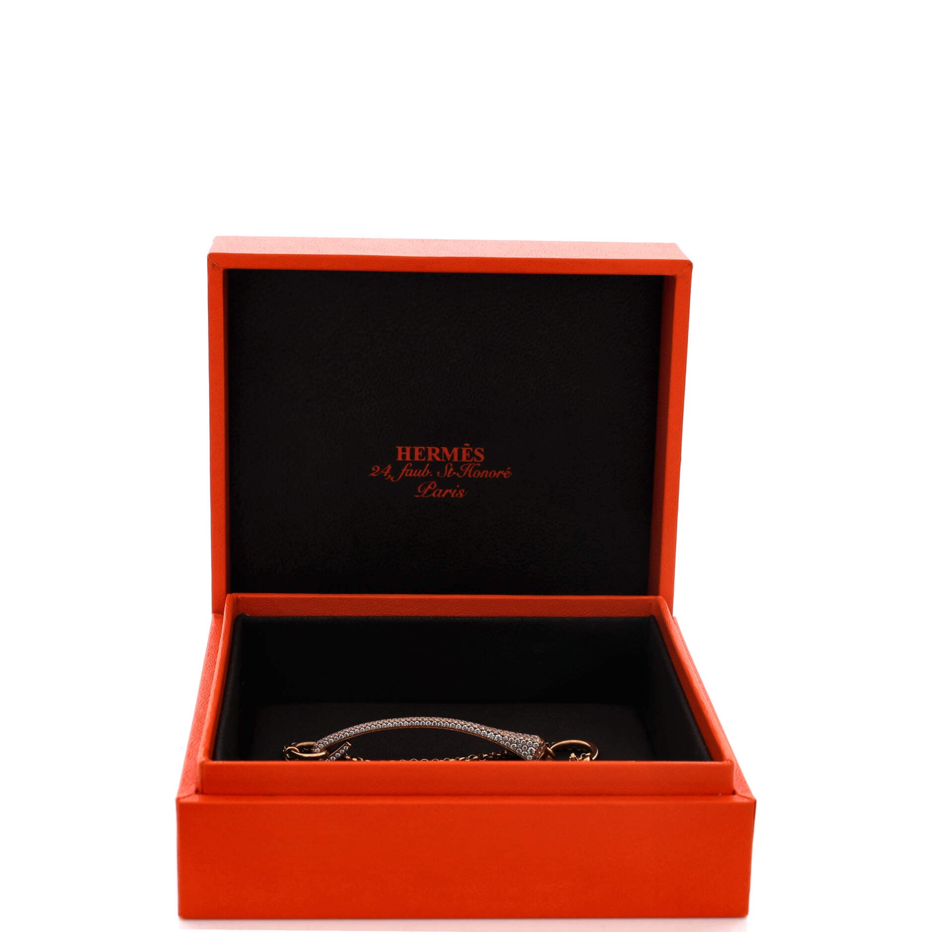 Clou de Forge Chain Bracelet 18K Rose Gold with Pave Diamonds, Alternate, color, Metallic Gold
