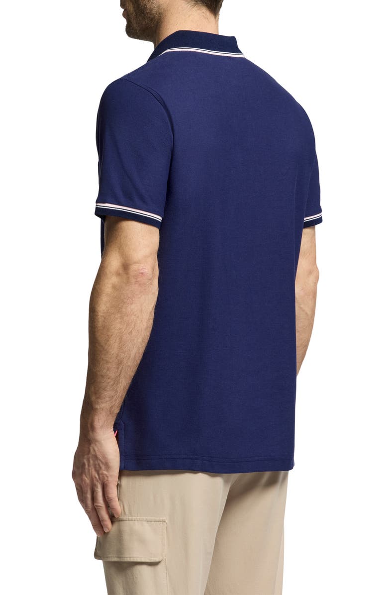 Psycho Bunny Bradford Tipped Piqué Knit Polo, Alternate, color,