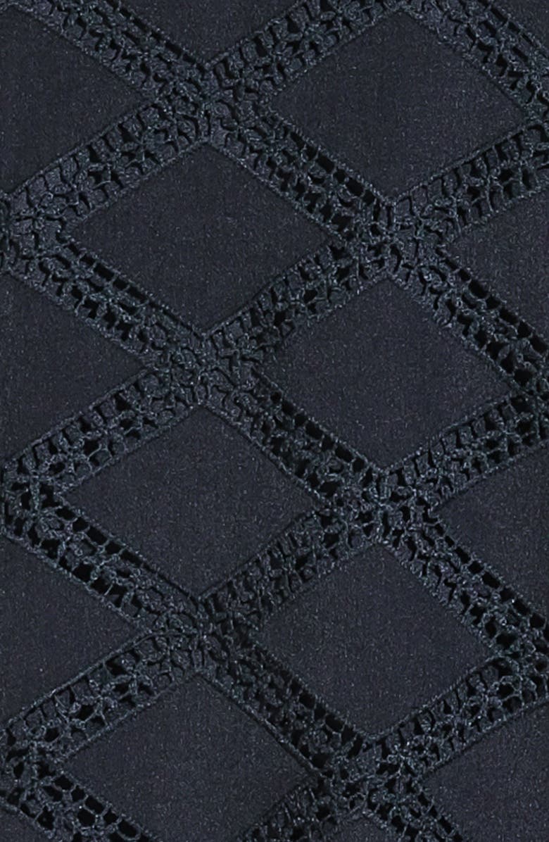 FLYING TOMATO Long Sleeve Mixed Media Top, Alternate, color, Black