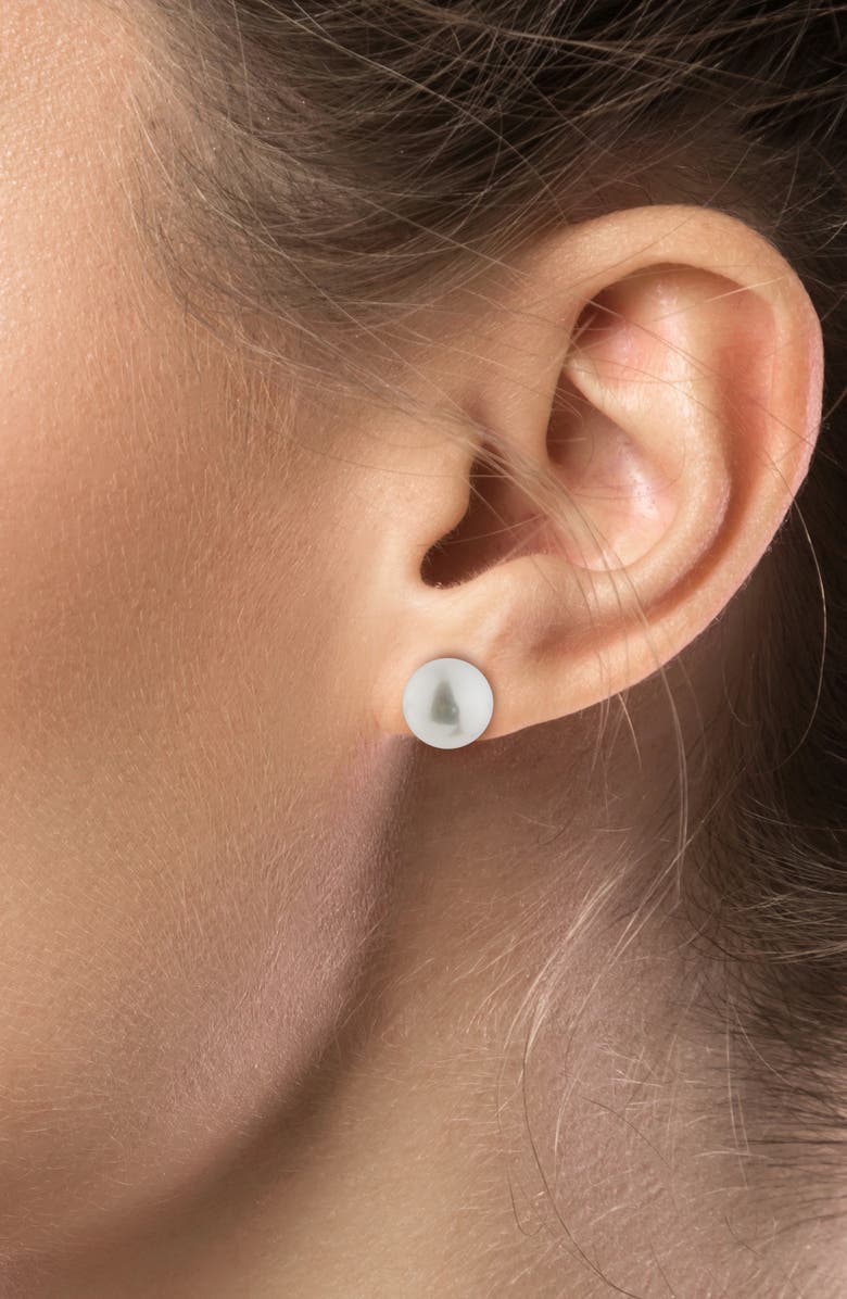 JARDIN Sterling Silver Cultured Freshwater Pearl Stud Earrings, Alternate, color, 