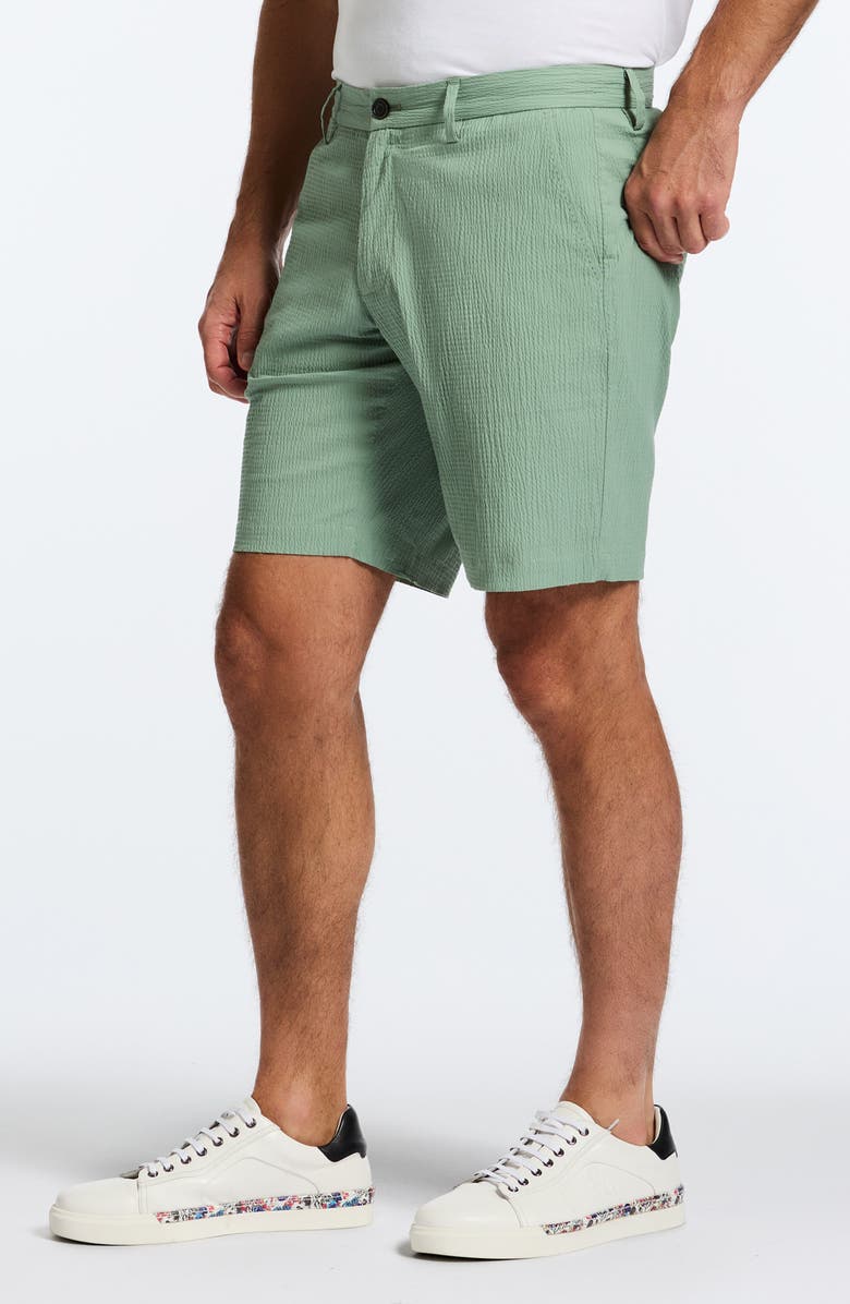 Robert Graham Thresher Seersucker Shorts, Alternate, color, Olive