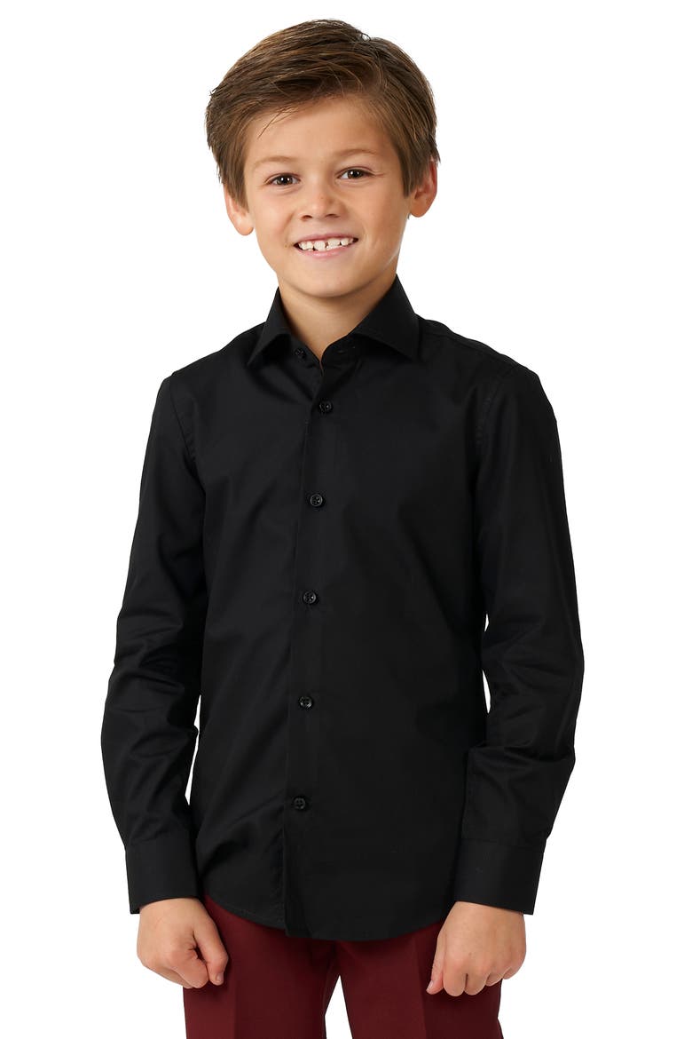 Kids' Black Knight Dress Shirt, Main, color, BLACK