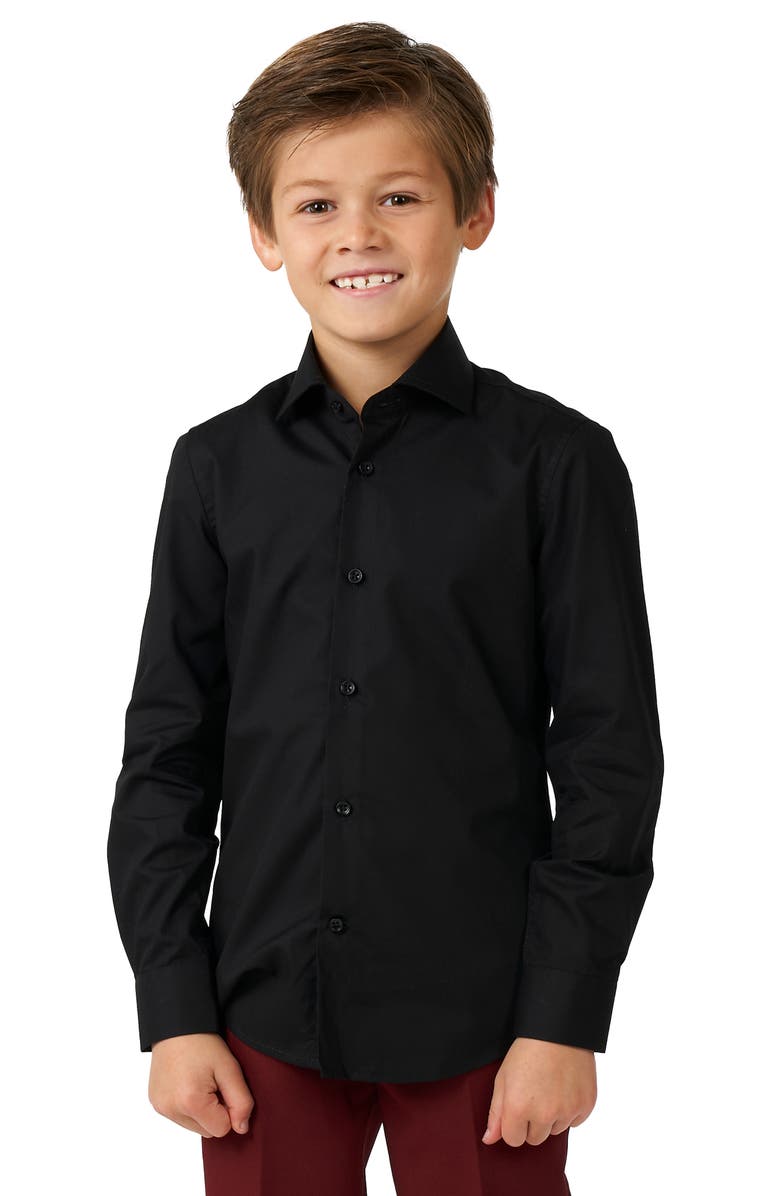 OppoSuits Kids' Black Knight Dress Shirt, Main, color, Black
