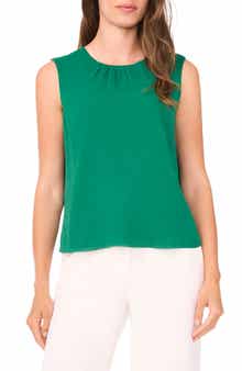 Halogen® Gathered Neck Sleeveless Shell