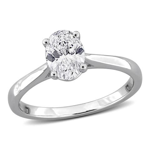 1 CTW Lab Grown Diamond Oval Solitaire Ring