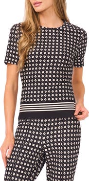 Ted Baker Midge Geo Print Knit Top
