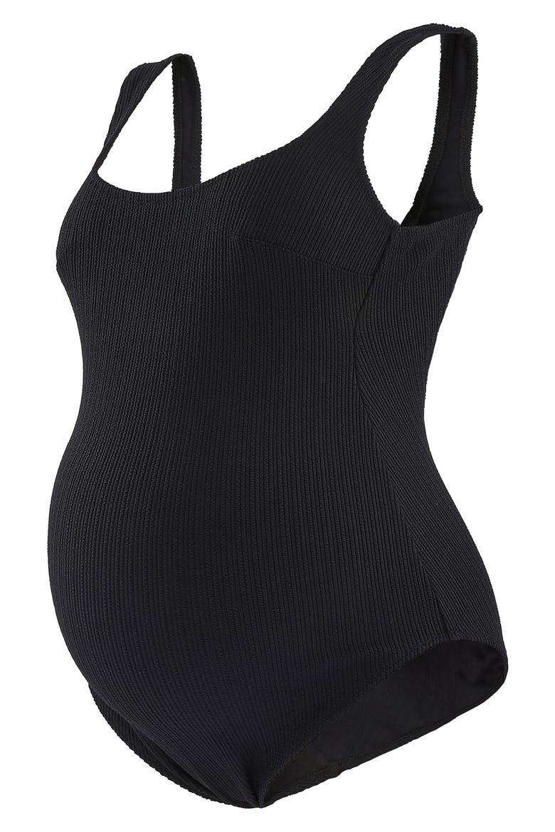 Bayside One-Piece Maternity Swimsuit, Alternate, color, BLACK