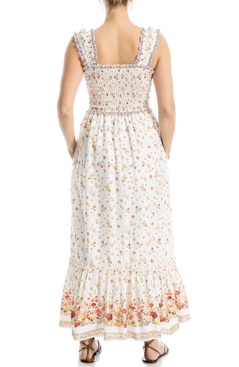 MAX STUDIO Wide Strap Smocked Maxi Dress, Alternate, color,