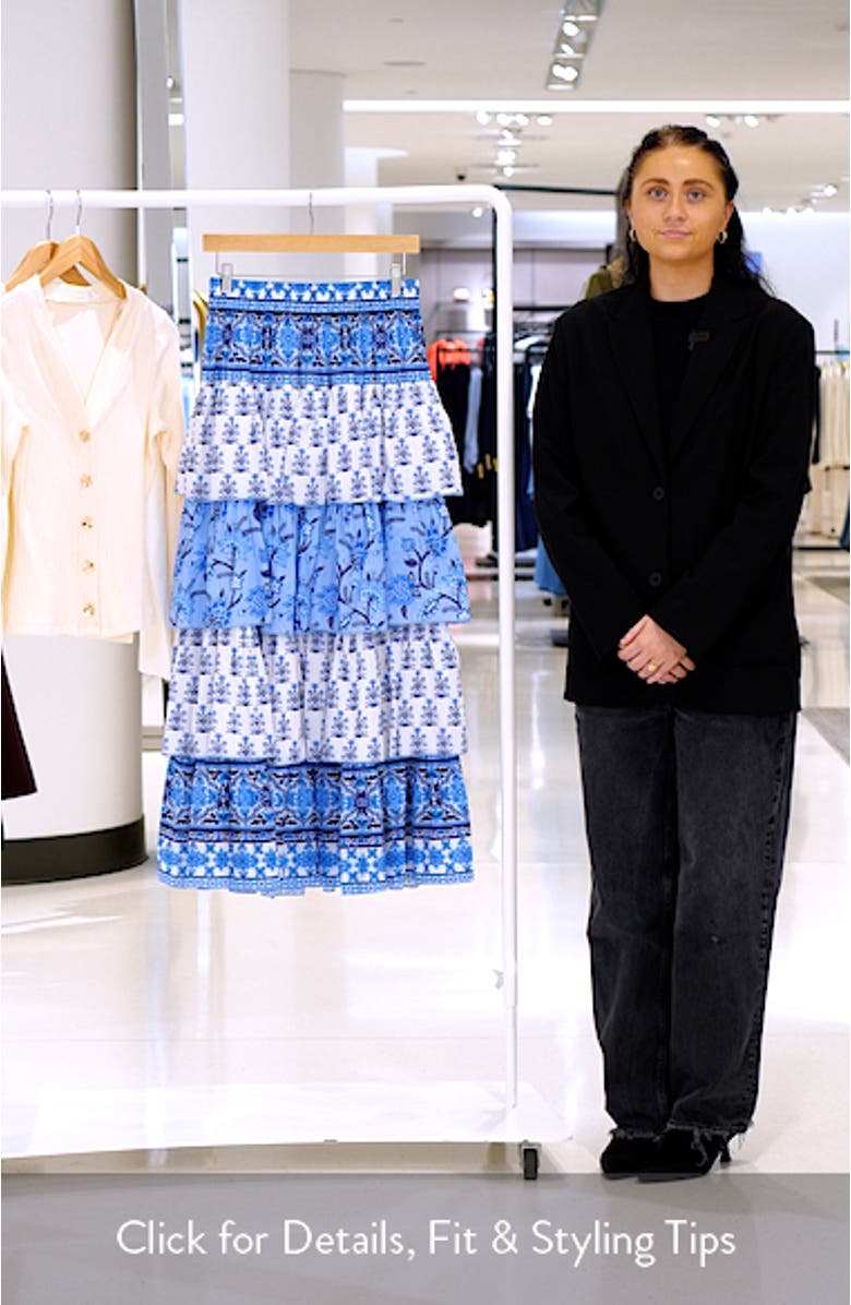 Ariel Tiered Maxi Skirt, sales video thumbnail