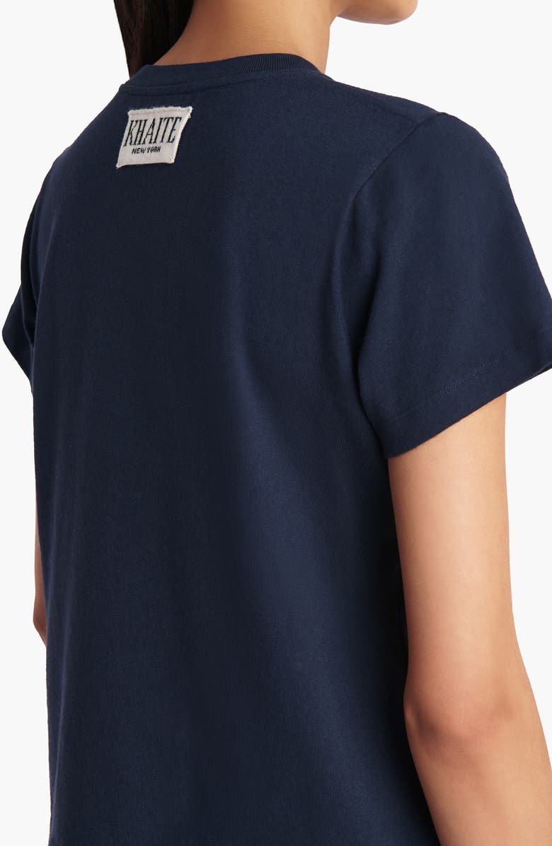 Khaite Emmylou Cotton T-Shirt, Alternate, color, Indigo