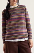 Seasalt Cornwall Makers Stripe Rib Organic Cotton Sweater