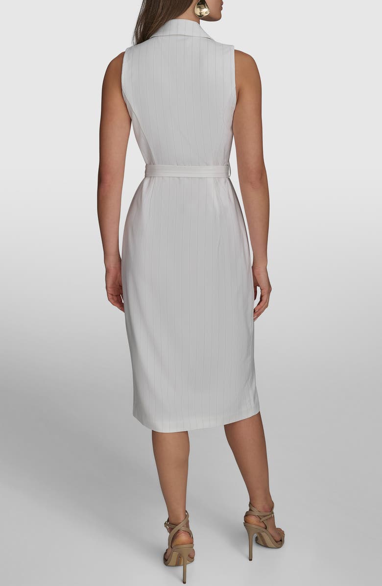Donna Karan New York Double Breasted Sleeveless Dress, Alternate, color, Cream/ Limestone