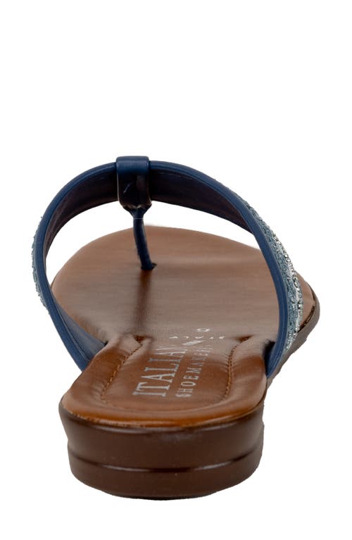 Italian Shoemakers Zali Slide Sandal In Denim