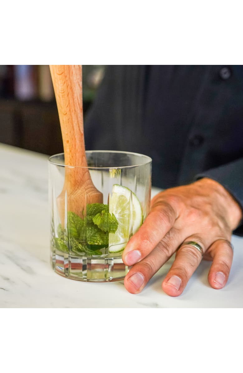 A Bar Above Wooden Cocktail Muddler, Alternate, color, Natural