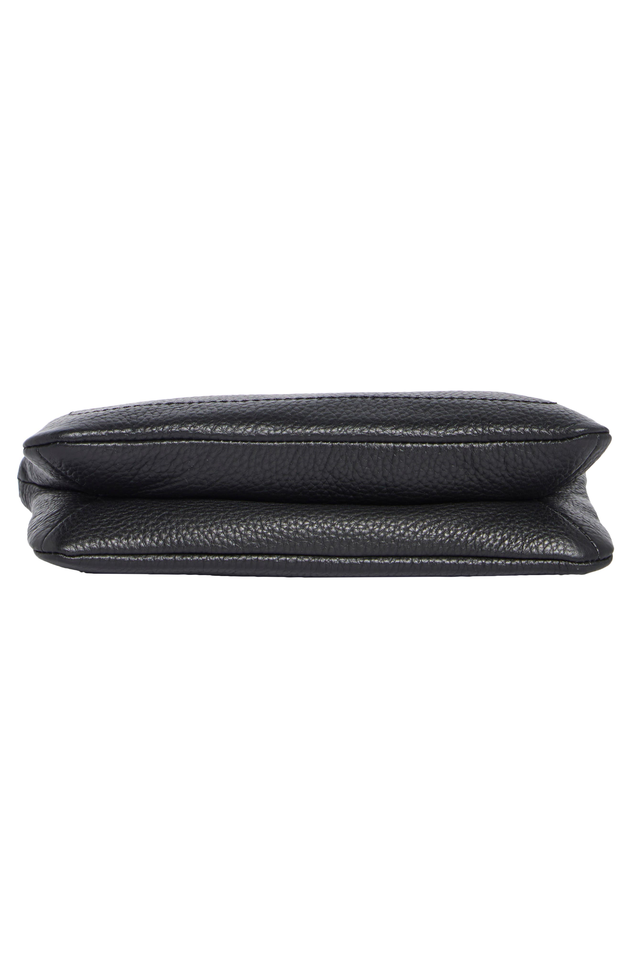 AIMEE Madrid Leather Crossbody Bag, Alternate, color, Black/Black