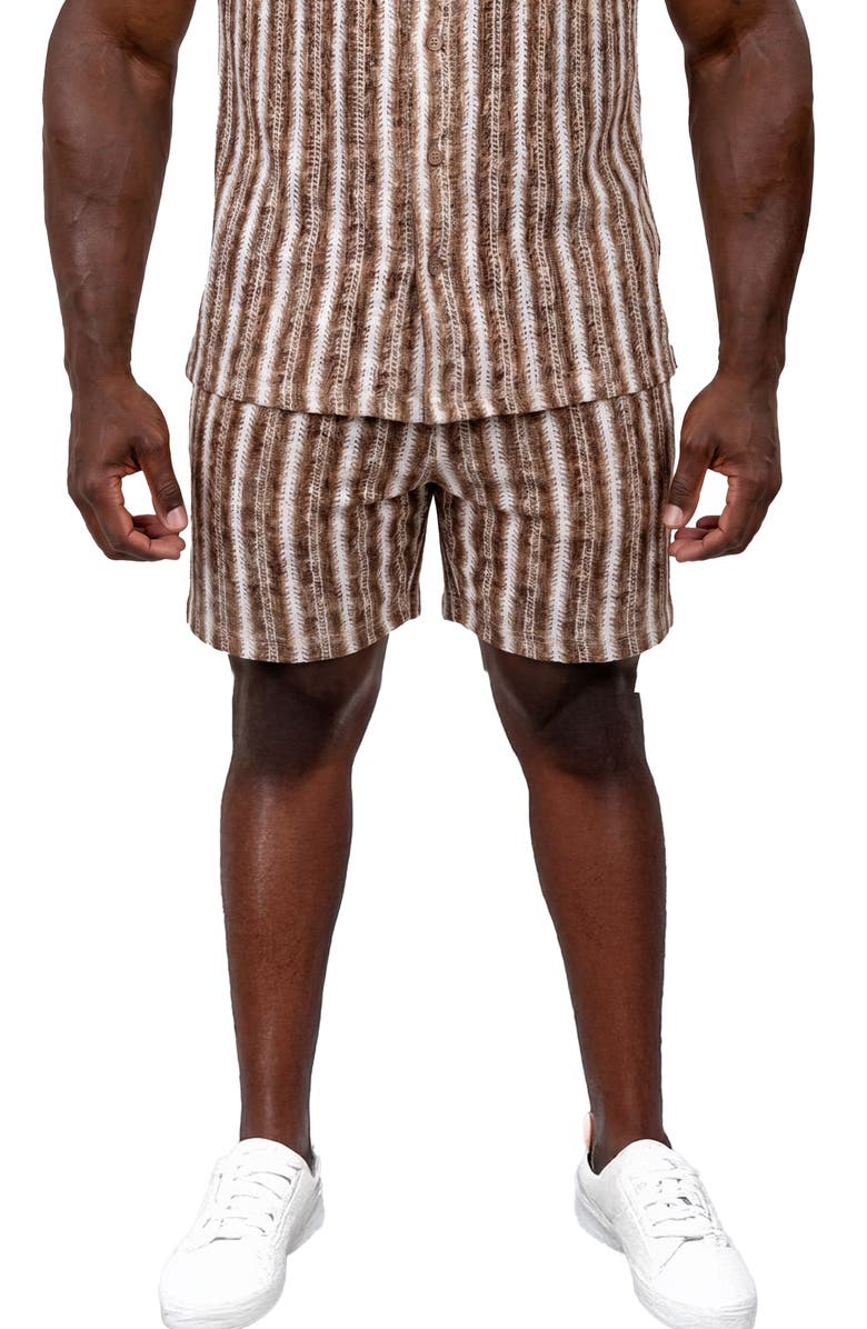 Maceoo Knit Drawstring Shorts, Main, color, Brown