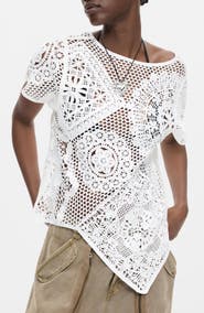 Desigual Openwork Knit Top