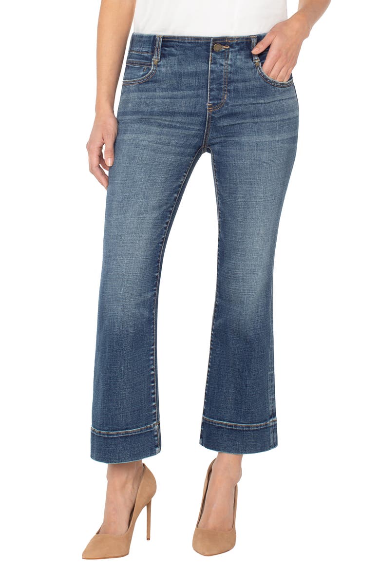 Gia Glider Pull-On Crop Flare Jeans, Main, color, AMANA