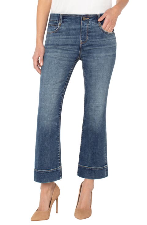 Gia Glider Pull-On Crop Flare Jeans (Amana) (Petite)