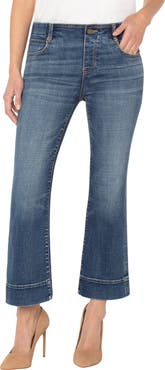 Liverpool Los Angeles Gia Glider Pull-On Crop Flare Jeans