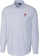 Cutter & Buck Men's Cutter & Buck Royal Philadelphia Phillies Big & Tall Stretch Oxford Striped Long Sleeve Button-Down Shirt