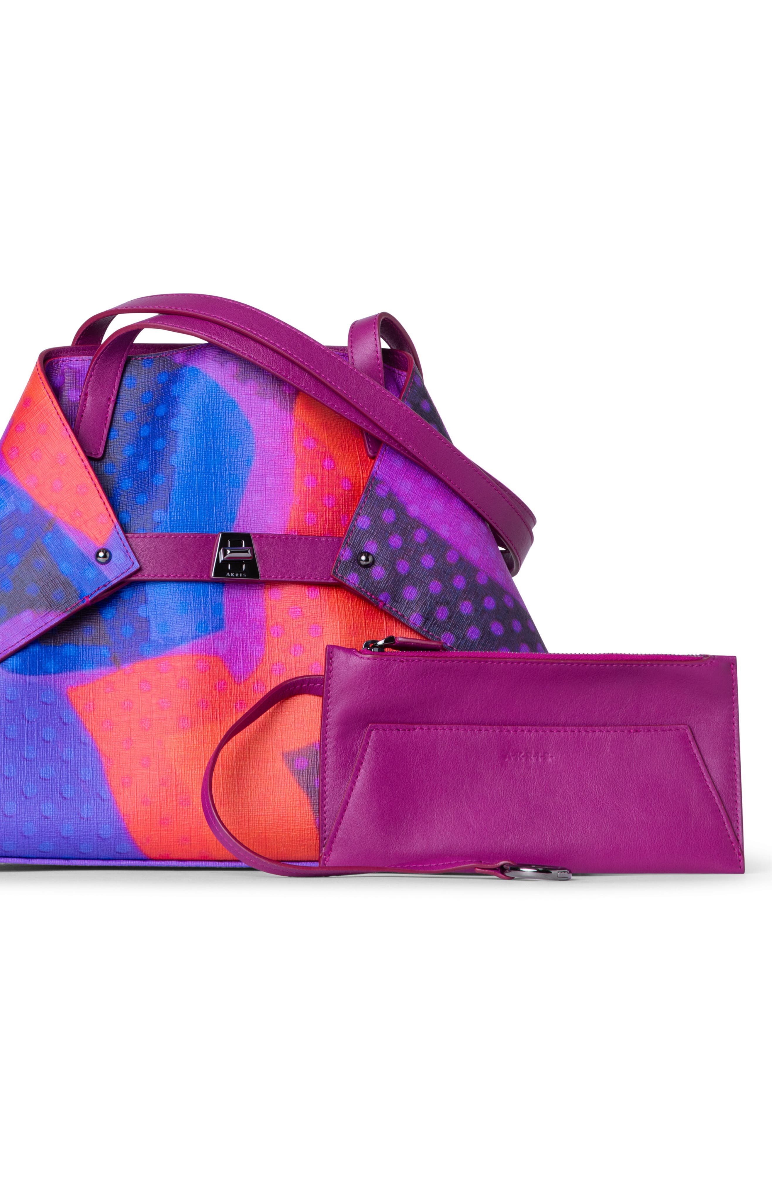 Akris Small AI Super Print Canvas Convertible Tote, Alternate, color, 